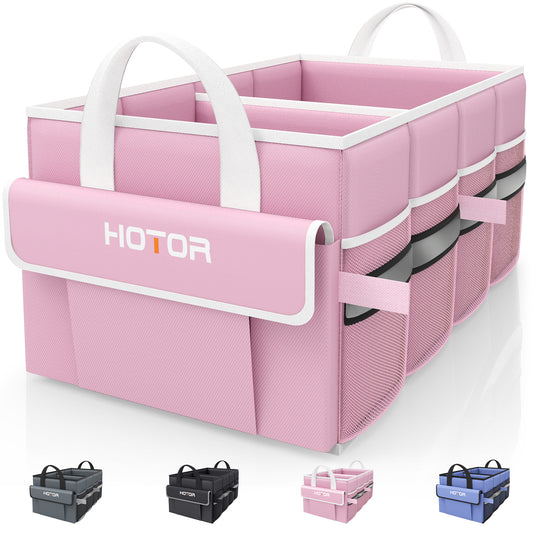 HOTOR Trunk Organizer for Car Gray  Pink